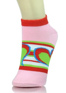 ABSTRACT HEART LOW CUT SOCKS style 5