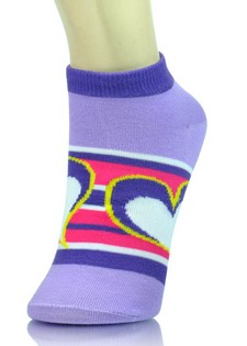 ABSTRACT HEART LOW CUT SOCKS style 6