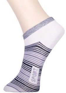 3 Pair Pack Sports Mini Athletic Stripes Low Cut Design Spandex Socks style 2