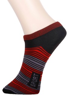 3 Pair Pack Sports Mini Athletic Stripes Low Cut Design Spandex Socks style 3