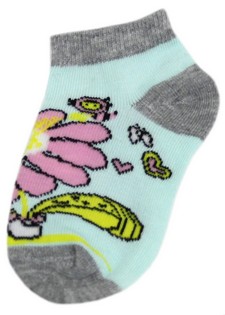 BUMBLE BEE AND FLOWER LOW CUT SOCKS style 3