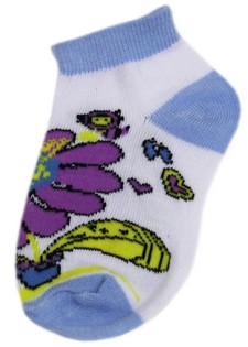 BUMBLE BEE AND FLOWER LOW CUT SOCKS style 4