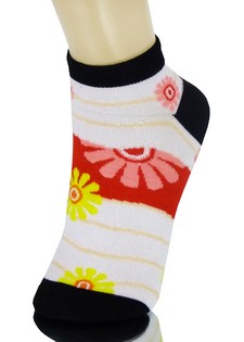 FANNED OUT FLORALS LOW CUT SOCKS style 4