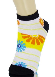FANNED OUT FLORALS LOW CUT SOCKS style 5