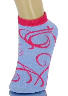 CALLIGRAPHY CURLY Q'S LOW CUT SOCKS style 3