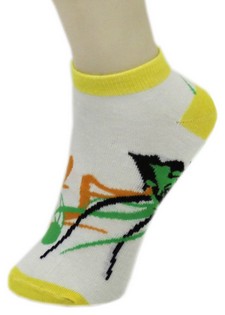 ABSTRACT ROSE DESIGN LOW CUT SOCKS style 5