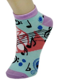 MUSIC NOTES COLORFUL LOW CUT SOCKS style 2