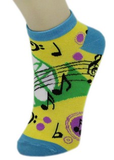 MUSIC NOTES COLORFUL LOW CUT SOCKS style 3