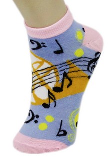 MUSIC NOTES COLORFUL LOW CUT SOCKS style 4