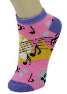 MUSIC NOTES COLORFUL LOW CUT SOCKS style 6