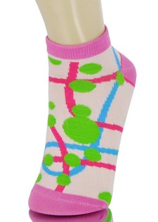 ABSTRACT LINES AND SPLOTCHES LOW CUT SOCKS style 5