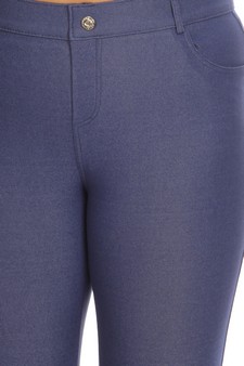 Women's Cotton-Blend 5-Pocket Skinny Capri Jeggings (XXXL only) style 3