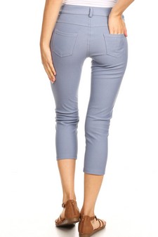 Women's Classic Solid Capri Jeggings (Medium only) style 3