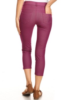 Women's Classic Solid Capri Jeggings (Small only) style 3