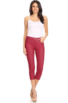 Women's Classic Solid Skinny Jeggings style 4
