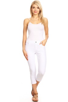 Women's Classic Solid Skinny Jeggings style 4
