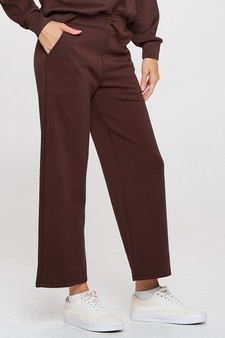 Women's High Rise Cropped Straight Leg Pants style 2