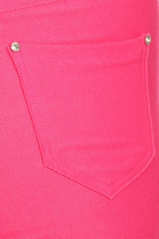 Women's Classic Solid Capri Jeggings (XL only) style 5