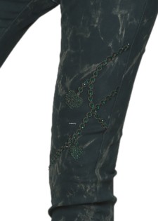 The Luxe Deigner Fashion Leg Wear with Rhinestones and Chain links Embroidery  Size: S:1 M:2 L:2 XL:1 style 5