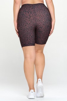 Women’s Purple Diva Leopard Print Biker Shorts style 3