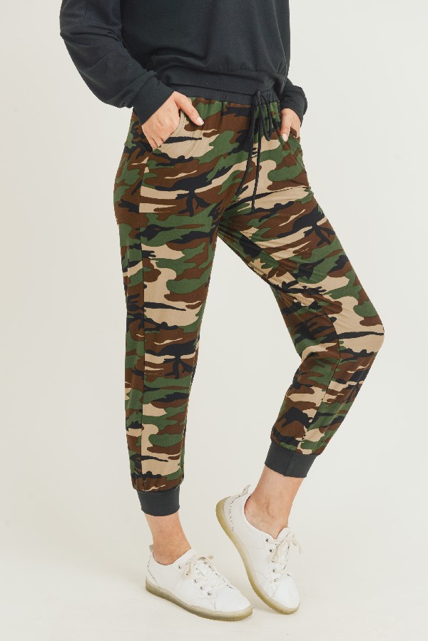 Women's High Rise Camouflage Joggers - Wholesale - Yelete.com