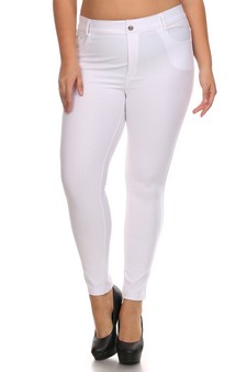 Women's Cotton-Blend 5-Pocket Skinny Jeggings (XXXL only) style 2