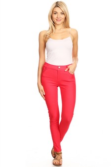 Women's Classic Solid Skinny Jeggings (Large only) style 6