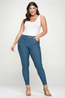 Women's Cotton-Blend 5-Pocket Skinny Jeggings (XL only) style 4