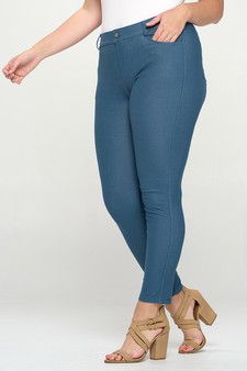 Women's Cotton-Blend 5-Pocket Skinny Jeggings (XXL only) style 2