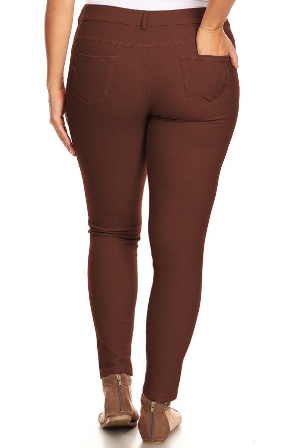 Women's 5-Pocket Skinny Jeggings - Plus Size - Wholesale - Yelete.com