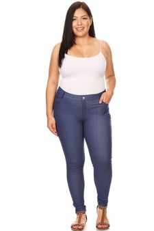 ETA 4/10/23 - Women's Cotton-Blend 5-Pocket Skinny Jeggings - Plus Size style 6