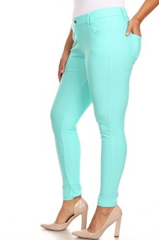 Women's Cotton-Blend 5-Pocket Skinny Jeggings - Plus Size style 2