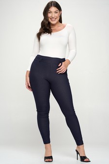 Women's Simple High Waisted Full Length Jeggings (XXXL only) style 4