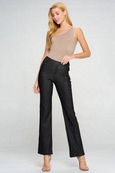 Women's Cotton Blend Straight Leg BootCut Stretch Pants (Small only) style 6