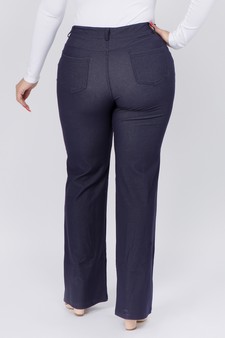 Women's Cotton Blend Straight Leg BootCut Stretch Pants Plus size (XXXL only) style 3