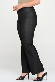 Women's Cotton Blend Straight Leg BootCut Stretch Pants Plus size (XXXL only) style 2