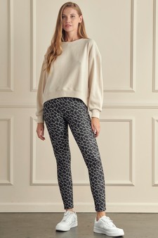 Women's Giraffe Pattern Cotton-Blend Skinny Jeggings style 4