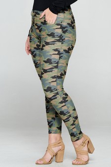 Women's Camouflage 5-Pocket Cotton Blend Jeggings (XXXL only) style 2