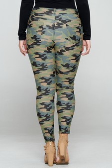 Women's Camouflage 5-Pocket Cotton Blend Jeggings (XXXL only) style 3