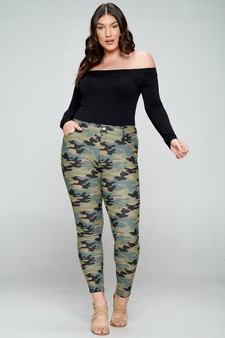 Women's Camouflage 5-Pocket Cotton Blend Jeggings (XXXL only) style 4