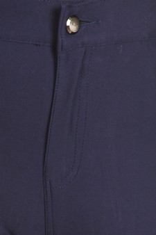 Lady's Mid Rise Ponte Knit Skinny Pants  - Plus style 5