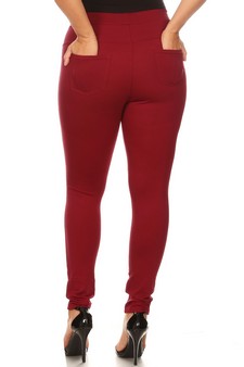 Lady's 4 Pocket Ponte Pants - Plus Size (XL only) style 3
