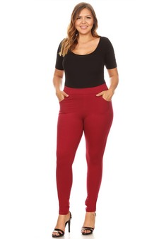 Lady's 4 Pocket Ponte Pants - Plus Size (XL only) style 4