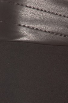 Faux Leather Waist Wrap Black Pants style 5