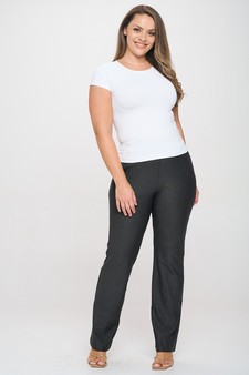 Women's Straight-Leg Ponte Pants - Plus size style 2