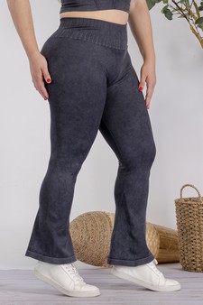 Women's Ribbed Faded Yoga Pants (XL only) style 2