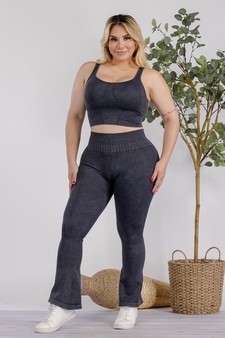 Women's Ribbed Faded Yoga Pants (XL only) style 4