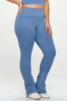 Women's Ribbed Faded Yoga Pants (XL only) style 2