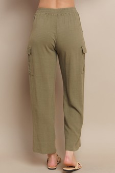 Women's Linen Cargo Pants (XL only) style 3