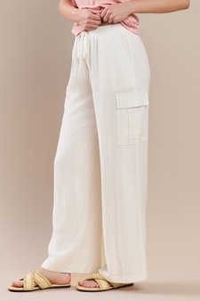 Women's Linen Cargo Pants style 2